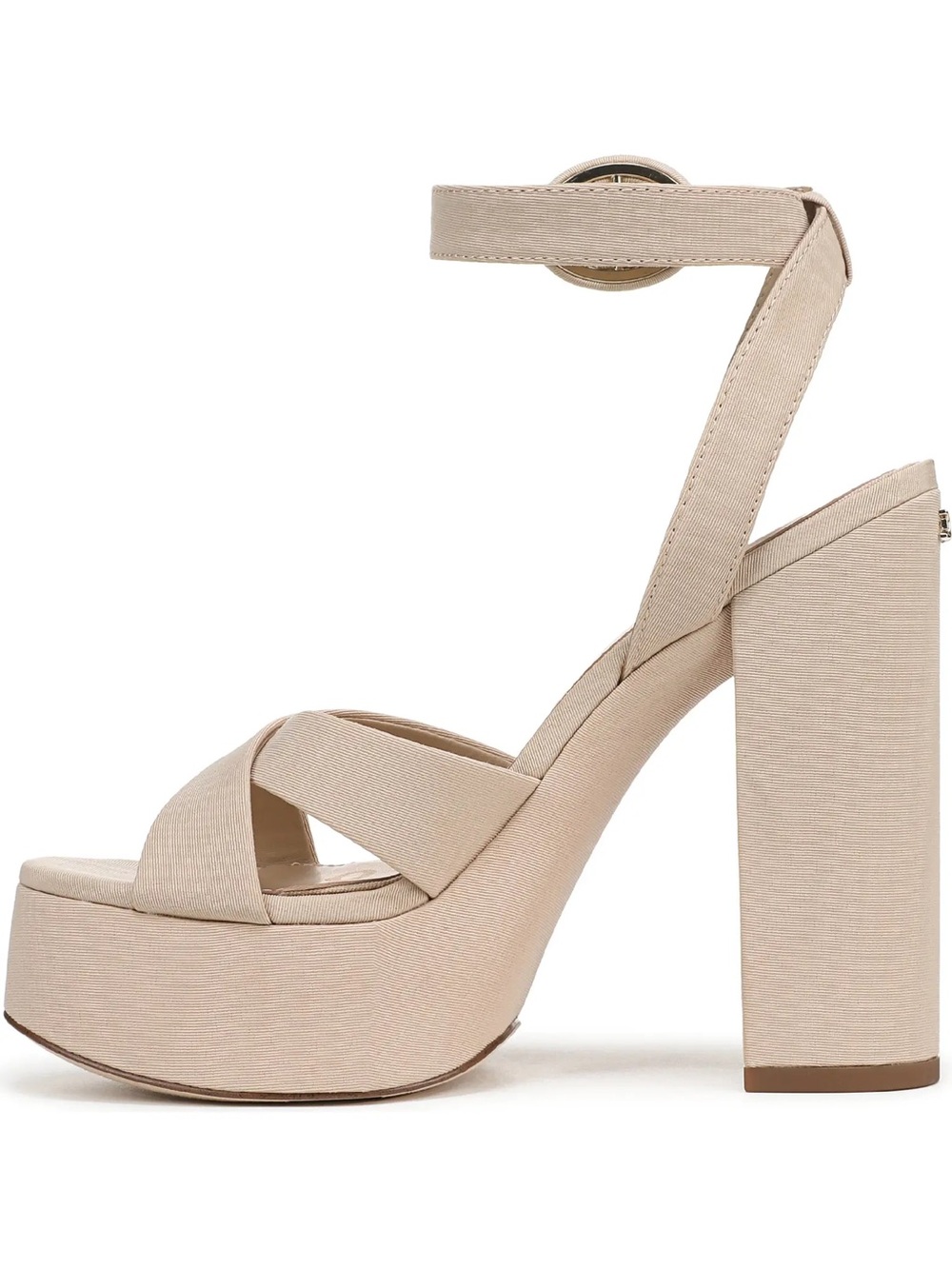 Sam Edelman Beige Platform Ankle-Strap Sandal - Picture 8 of 9